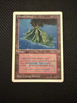 Magic: The Gathering Volcanic Island Unlimited MTG EDH Rare Dual Land MP - Image 1
