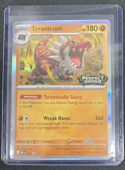 2026 POKEMON PERFECT ORDER TYRANTRUM #066 BLACK STAR PROMO STAMPED - Image 1
