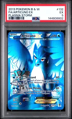 PSA 5 2013 Pokemon Black White Plasma Storm Full Art Articuno EX Holo 132/135 - Image 1