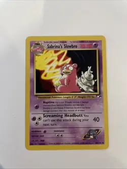 Sabrina's Slowbro 60/132 2000 Gym Heroes Pokemon Card Vintage WOTC Uncommon - Image 1