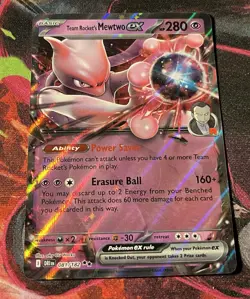 Pokemon TCG Team Rockets Mewtwo EX Double Rare Card 81/182 - Image 1