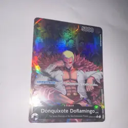 Bandai One Piece Card Game OP01-060 Donquixote Doflamingo Leader Alt Art Foil - Image 1