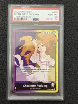 2024 One Piece English OP08-058 Charlotte Pudding PSA 10 GEM MINT - Image 1
