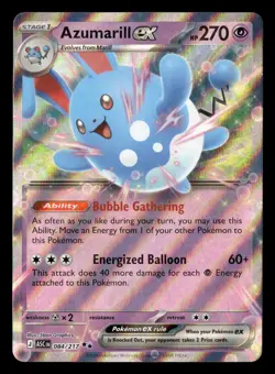 Azumarill ex 084/217 Double Rare Ascended Heroes Pokemon Card - Image 2