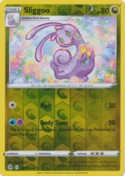Sliggoo 196/264 Reverse Holo Fusion Strike Pokemon Card NM - Image 1