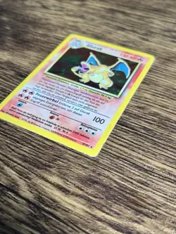Glurak Base Set Holo Deutsch Vintage Pokemon Karte MP/LP - Image 2
