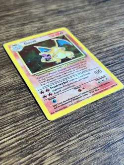 Glurak Base Set Holo Deutsch Vintage Pokemon Karte MP/LP - Image 3