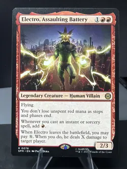Wizards Magic Electro Assaulting Battery Legendary Creature Red Rare Marvel 0076 - Image 1
