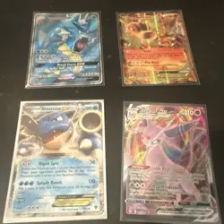 Pokemon TCG 4-Card Holo Lot Gyarados EX Charizard EX Blastoise EX Espeon VMAX - Image 1