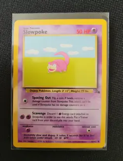 Pokemon fossil red logo 3rd print 1999 2000 slowpoke 55/62 - Image 3