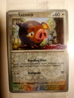 Pokemon Scarlet & Violet Stamped Promo Exclusive Holo Lechonk 154/198 - Sealed - Image 2