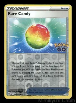 RARE CANDY 069/078 UNCOMMON POKEMON GO POKEMON REVERSE HOLO MP - Image 1