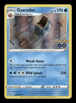 GYARADOS 022/078 HOLO RARE POKEMON GO POKEMON NM - Image 1