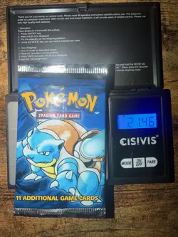 Pokemon Base Set Booster Pack Blastoise Art Sealed 21.46g Heavy - Image 1