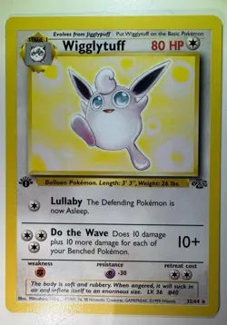 Wigglytuff 32/64 Jungle First Edition Non Holo Pokemon 1999 LP - Image 1