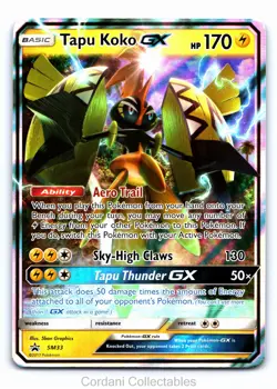 Tapu Koko GX SM33 - SM Black Star Promo - Pokemon Card - Near Mint - Image 1