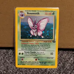 Pokemon Venomoth 13/64 Jungle Holo Rare Unlimited 70 HP English TCG Card - Image 1