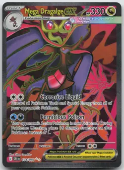 Mega Dragalge ex 104/086 Holo Ultra Rare Chaos Rising Pokemon NM/M - Image 1