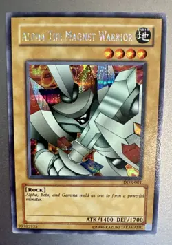 Yu-Gi-Oh Alpha the Magnet Warrior DOR-001 Secret Rare - Image 2