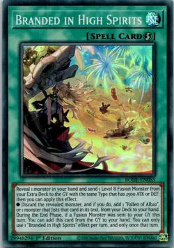Yugioh Branded in High Spirits BODE-EN055 1st Edition Super Rare NM - Image 1