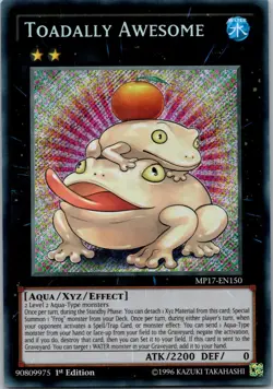 Yugioh Toadally Awesome MP17-EN150 1st Edition Secret Rare NM - Image 1