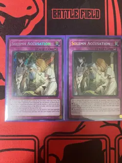 YuGiOh 2x Solemn Accusation BLZD-EN079 Blazing Dominion 1st Edition NM - Image 1