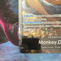 Bandai Monkey D. Luffy Character Promo Foil P-075 EN One Piece Card Game - Image 3