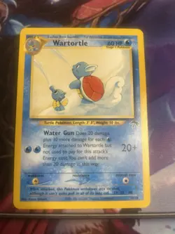 Pokemon Wartortle Card Southern Islands 15/18 Non-Holo, Lightly Played - Image 1