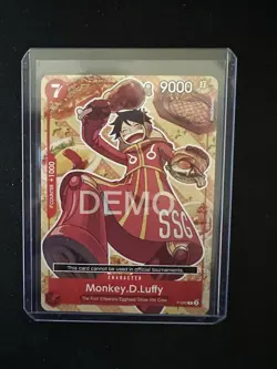 🚨Rare🚨“DEMO” Monkey.D.Luffy (Bandai Card Game Fest 24-25) P-080 Promotion Card - Image 1