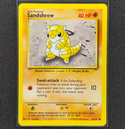 Sandshrew - 62/102 - Common - Base Set - Pokemon Card - VLP - Image 1
