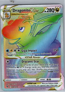 Dragonite VSTAR (Secret) 081/078 Pokemon GO - Pokemon Card - NM - Image 1