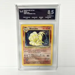 ARK PSA 8.5 - Ninetales 12/102 Holo Base Set - Graded Pokemon Card - Image 1