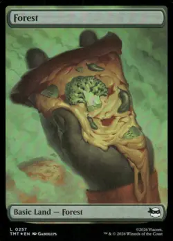 Forest (0257) Foil TMNT MTG Magic the Gathering card - Image 1