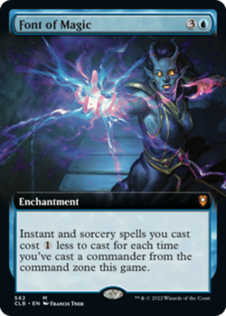 x1 Font of Magic - Foil - Extended Art M MTG Commander Legends: Battle for Baldu - Image 1