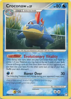 Croconaw 44/123 Uncommon Mysterious Treasures Pokemon Lightly Played - Image 1