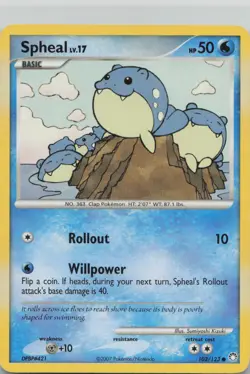 Spheal 102/123 Common Mysterious Treasures Pokemon Lightly Played - Image 1