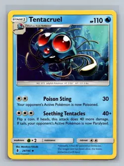 Tentacruel 24/145 Uncommon Guardians Rising Pokemon Near Mint - Image 1