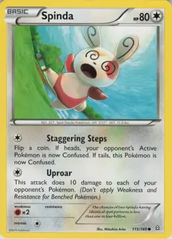 Spinda 115/160 Common Primal Clash Pokemon Near Mint - Image 1