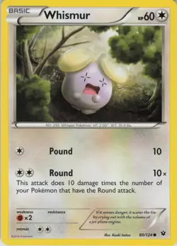 Whismur 80/124 Common Fates Collide Pokemon Near Mint - Image 1