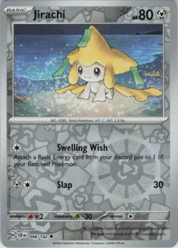 Jirachi 98/142 Uncommon Stellar Crown Pokemon Reverse Holo Near Mint - Image 1