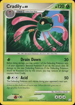 Cradily 21/146 Rare Legends Awakened Pokemon Moderately Played - Image 1