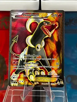 Pokemon TCG Houndoom EX (Full Art) 153/162 Breakthrough Holo NM - Image 1