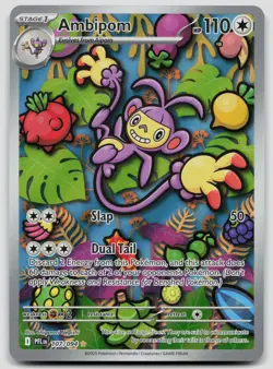 Ambipom 107/094 Phantasmal Flames Pokemon NM - Image 1