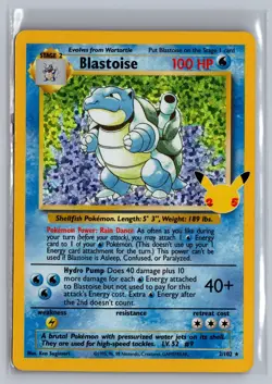 Blastoise 2/102 Classic Collection Celebrations: Classic Collection Pokemon NM - Image 1