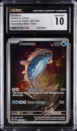 2023 POKEMON SCARLET & VIOLET ILLUSTRATION RARE - HOLO DONDOZO CGC 10 GEM MINT - Image 1