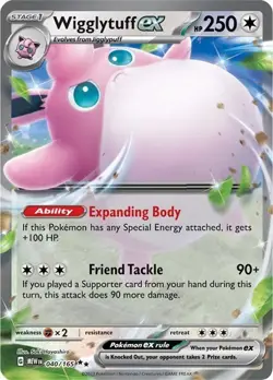 Wigglytuff ex 040/165 Holo English Rare Scarlet Violet 151 | NM/MT | Pokemon TCG - Image 1