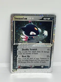 Pokemon TCG Sneasel ex 103/109 Ruby & Sapphire EX Holo UR 2003 80 HP SWIRL - Image 1