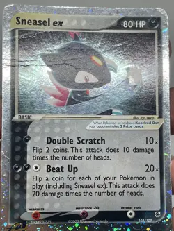 Pokemon TCG Sneasel ex 103/109 Ruby & Sapphire EX Holo UR 2003 80 HP SWIRL - Image 3