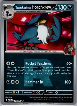 Team Rocket's Honchkrow (Team Rocket) 127/217 ME: Ascended Heroes - Pokemon - NM - Image 1