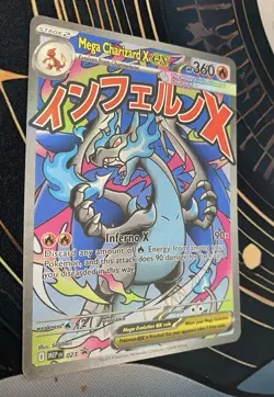 2025 POKEMON MEP EN ME BLACK STAR PROMO 023 MEGA CHARIZARD X EX ULTRA PREMIUM - Image 5
